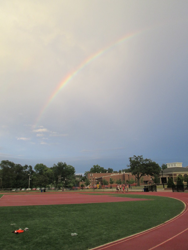 running beneath the rainbow