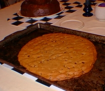 giant cookie and cake